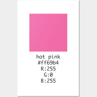 Hot Pink Hex and RGB Code Posters and Art